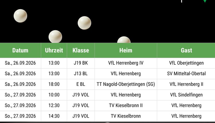 Drei Spiele für Jugend 1